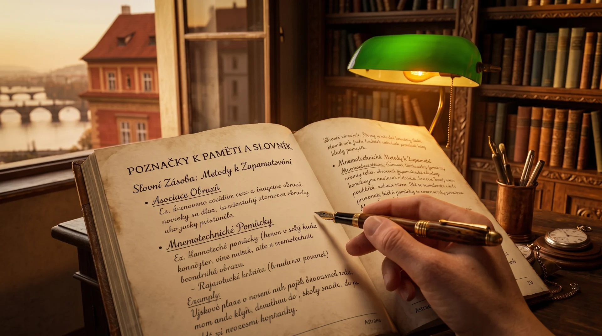 Person writing in journal inside sunlit modern tiny house loft with coffee on table (AI Generated Image)
