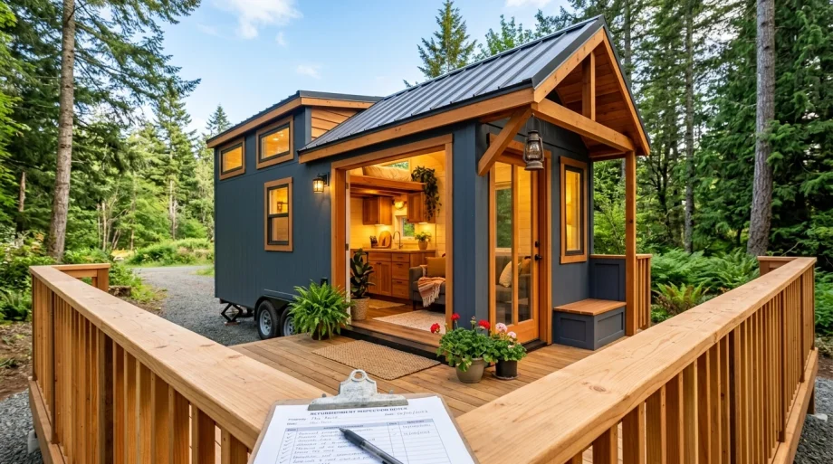Beautifully restored and refurbished modern tiny home ready for resale (AI Generated Image)